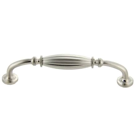 Crown 5-3/4" Deco Cabinet Pull with 5" Center to Center Satin Nickel Finish CHP86718SN